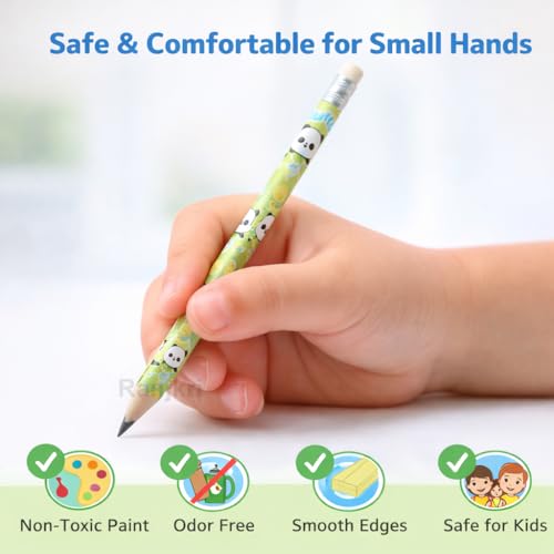 Image of Cute Panda HB Pencil Set for Kids with Storage Case, 24 Pcs Writing Pencils, Break Resistant Dark Lead, Smooth Writing School Stationery, Birthday Return Gift, Back to School Supplies