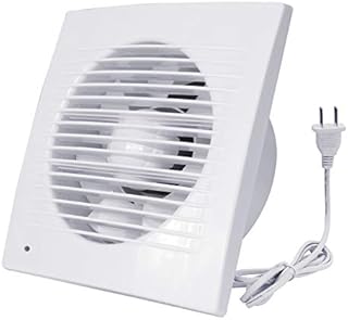 HUGOOME Exhaust Fan , 12W Ventilation Extractor with Anti-backflow Check Valve Ultra Thin, Window and Wall Mount Vent Fans for Kitchen Bathroom Greenhouse Garage (4 inch / 110V) Thin fan