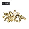 uxcell Fold Over Cord Ends, 4mm Inner Dia. Terminators Crimp Cap Clasp Tips for Leather Ribbon Craft Making, DIY Necklace, Bracelet, Gold Tone, 30Pcs #2