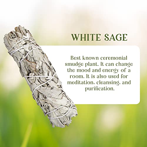 MECKA Bulk White Sage Smudge Sticks (25 Pack) | Wholesale Premium Sage Bundles | Burn for Cleansing, Smudging, Removal of Negative Energy from House/Office, Stress Relief | Sustainably Grown by MECKA - Used condition - Image 3