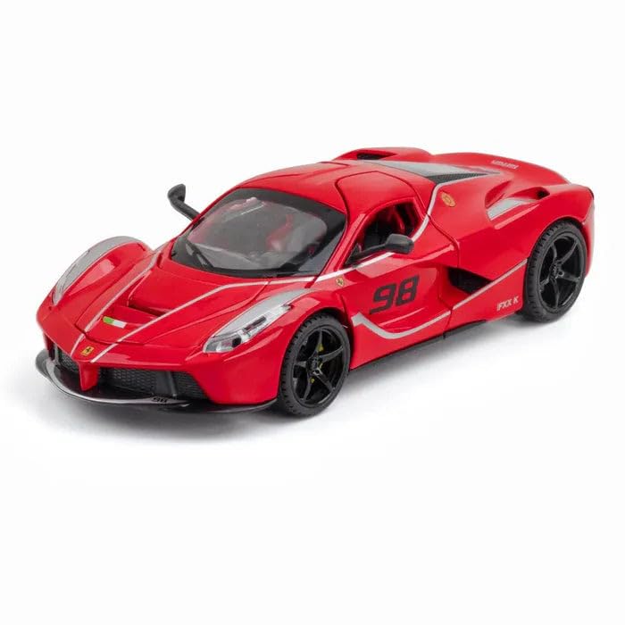 Image of The Ferrari FXXF 1:32 in Large Size Music Boys Toy CAR, DIECAST Metal Pullback Toy CAR with OPENABLE Doors & Light, TOP Toys Gifts for Kids [Red-Color]