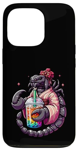Scorpion Bubble Boba Tea Anime Mignon Kawaii Coque pour iPhone 13 Pro
