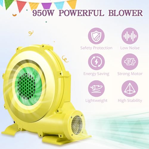 13FT White Bounce House with Slide& Ball Pit for Adults,Commercial PVC Large Inflatable Bounce House Castle Outdoor with 950W Powerul Blower,Wedding Birthday Party Decorations 13x13x10FT - Image 8