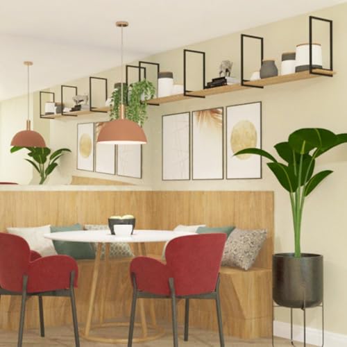 Garbella Design, Par de Suportes Estilo Industrial Duplo de Parede para Prateleiras de 20cm