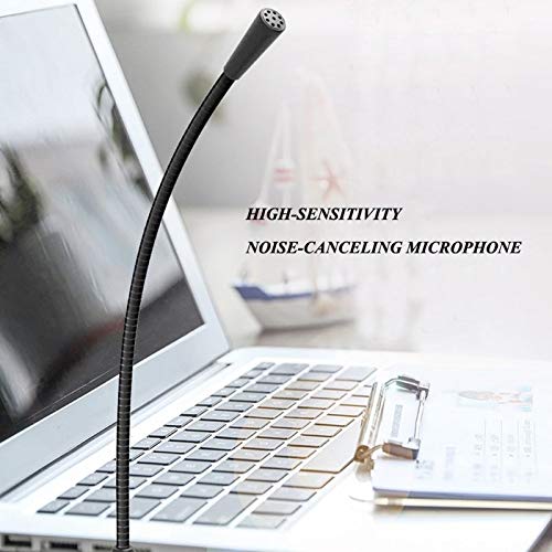 Microphone PC portable USB blanc omnidirectionnel ordinateur bureau - 6