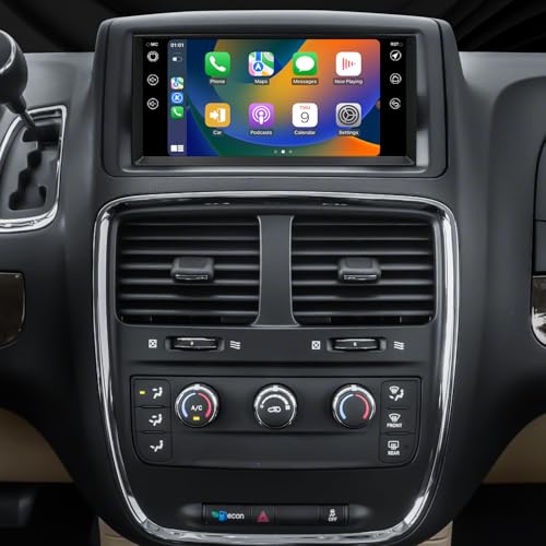 Car Radio for Dodge Grand Caravan 2008-2020 Challenger Avenger 2008-2014 Charger 2008-2010 for Chrysler 200 2011-2014 Chrysler 300 300C Town & Country 2008-2010 Touch Screen Stereo Wireless Carplay