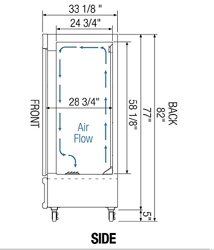 Miniatura 3 de EBSF2 49.65' Congelador comercial de alcance con puertas dobles sólidas, dos secciones, 115v, NSF, 48 pies cúbicos