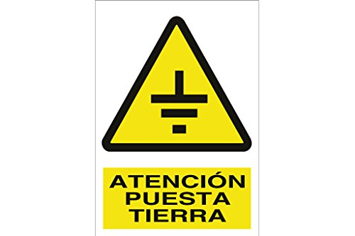 Plimpo Señal Poliestireno 210X148 Mm Atención Puesta Tierra En Oferta Cofan A02Pl210148 Señal Poliestireno, 210 X 148 Mm