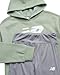 New Balance Girls Leggings Set - 2 Piece Pullover Girls Hoodie Sweatshirt & Athletic Leggings Kids Activewear Outfit (7-12), Size 10-12, Mosaic Green Grey