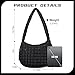 Black Puffer Tote Bag for Women Large Puffy Quilted Purse Hobo Crossbody Bags Lightweight Shoulder Bag for Travel Gym Work
