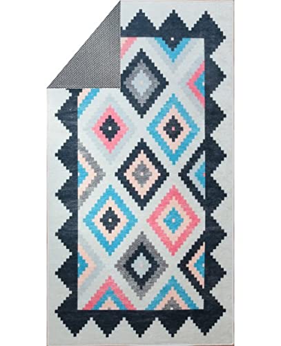 MANI TEXTILE TPS_BERB_LOSMULTI80 Teppich, Polyester, mehrfarbig, 80 x 150 - Image 3