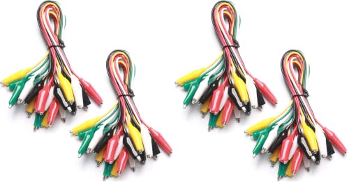 Image of WG-026 10 Pieces and 5 Colors Test Lead Set & Alligator Clips,20.5 inches / 22 AWG Wire (4 Pack)
