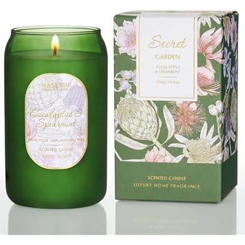 M&SENSE Strong Green Soy Scented Candle Cover