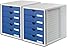 Produktbild HAN Schubladenbox SYSTEMBOX 1450 mit 5 geschlossenen Schubladen für Formate bis C4 (Lichtgrau-Blau / 2 Boxen)
