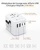 NOVOO Adaptateur de Voyage Universel Adaptateur Prise Universelle PD 21W avec 2 USB et 2 Type C Adaptateur Universel France vers USA UK Allemagne Australie Chine Japon