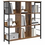 【Caractéristiques clés】Avec ses étagères en planches, cette bibliothèque est super pratique. Le bois d'ingénierie sur un cadre en acier résistant assure durabilité et un style industrial chic. Ses pieds réglables garantissent la stabilité, même sur un sol irrégulier. Sa structure autoportante te permet de la placer où tu veux, avec des composants qui répondent à tes besoins de rangement.