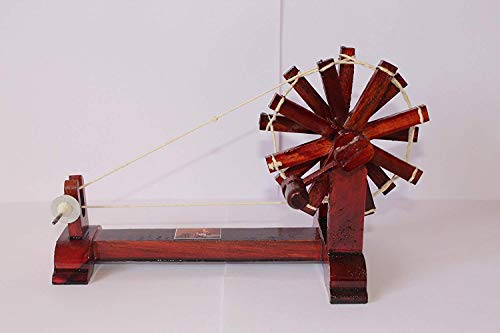 Planet 007 Wooden Charkha Gandhi Charkha Spinning Wheel Home Decor Handicraft Brown Colour #TOP2