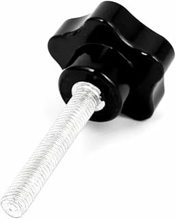 Tool parts M8 x 50mm Male Thread Plastic Star Head Clamping Screw Knob Jig Black