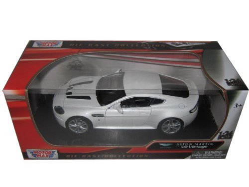 Aston Martin V12 Vantage Pearl White 1/24 by Motormax miniatura 1