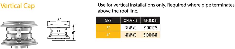 179903 3" Universal Cap Pellet Vent