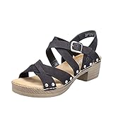 Rieker Damen Sandalen V6858-00 schwarz Gr. 40