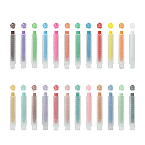 Weimy Dustless Twistable Chalk Non-Toxic Colored Chalk 1.0Mm Tip Art Tool For Chalkboard Blackboard Kids Children Drawing Writing, 24 Pack (24 Colorful) #TOP1