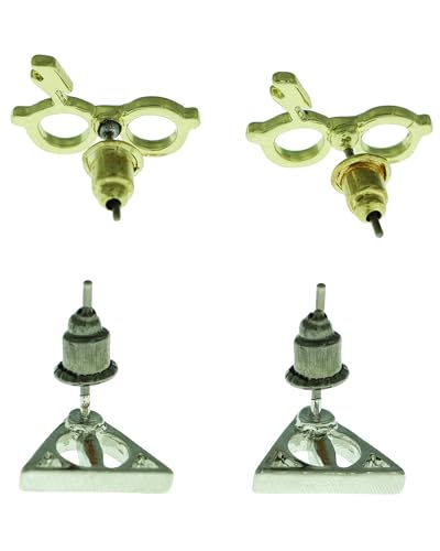 Harry Potter Earrings For Women 3 Pack Deathly Hallows, Lightning Scar, Harry Potter Wand4
