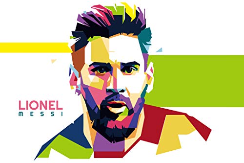 Sichyuan Lionel Soccer Cubism Art Wall Indoor Room Outdoor Poster - Water Resistant Poster (Size: 20" X 30") #TOP17
