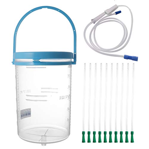 Kit de enema reutilizável de silicone ExCEART para limpeza de enema em casa e cólon, 1200 ml