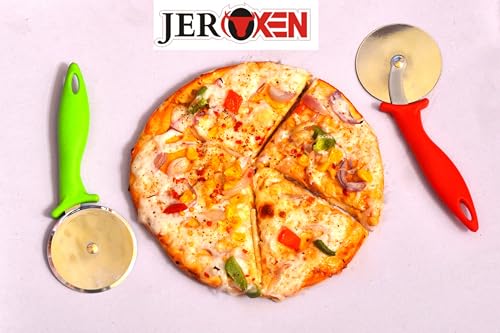 Image of Brand Stainless Steel Handle Pizza Cutter - Sharp and Durable Kitchen Essentia Sandwich & Pastry Cake Cycle Cutter, Sharp, Wheel Type Cutter, Pack of 1 (Plastic Handle, 1)