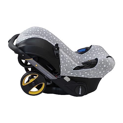 Miniatura 3 de Jyoko Kids Funda Para Silla De Auto Y Cochecito Compatible Con Doona, Elaborado En 100 Algodón White Star