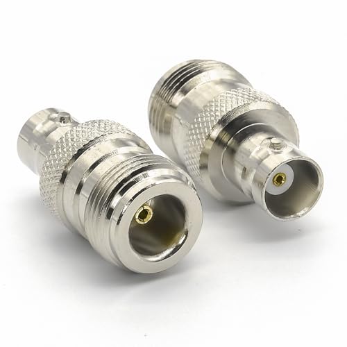 Conectores coaxiales N hembra a BNC hembra, pack de 2 miniatura 3