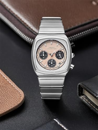 Image of French Connection Courvex Stainless Steel Chronograph Watch for Men - FCB21SM