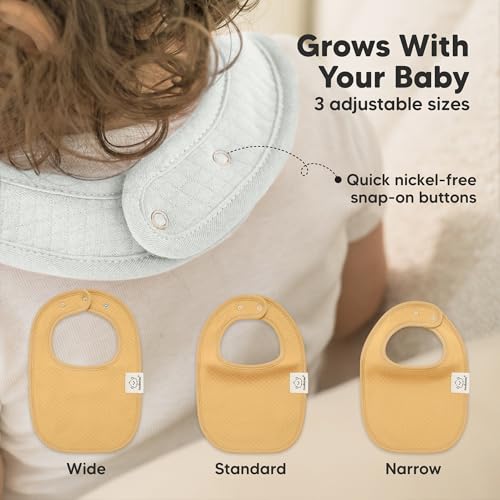 Image of KeaBabies 8-Pack Baby Bibs for Drooling and Teething, Soft (Sahara) | Organic Quilted Cotton Cloth Drool Bibs for Baby Girl, Boy, Toddler, Newborn, Infant, Soft & Super Absorbent
