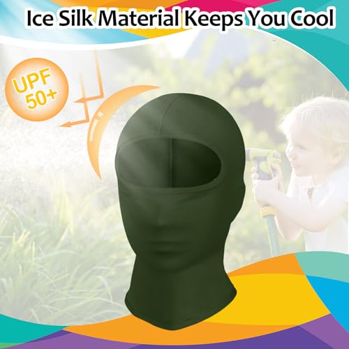 6 Pcs Girls Boys Sun Protection Balaclava Full Face Mask UV Face Cover Breathable Neck Gaiter for Outdoors(age 3+)3