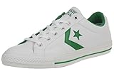  Converse Star Player Ox para hombre Trainers, Blanco, Hombre, Star Player, Bianco - Bianco / verde