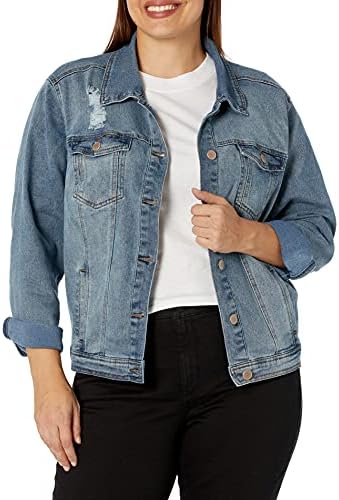 dollhouse Women's Size Genesis Plus Denim Jacket, 3X