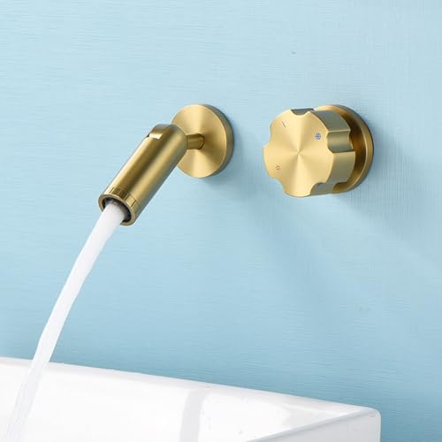 Grifo de lavabo empotrado negro monomando de latón con caño giratorio 4