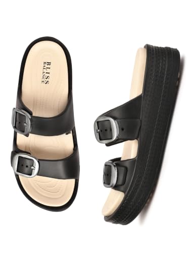 Image of SUPER SOFT Comfortable with Adjustable Strap Flip-Flops Women's & Girl's Cushioned |Waterproof Anti Skid & Lightweight OUT Door & IN Door Slipper BBINDIGO2
