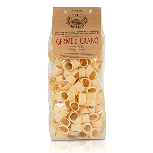Morelli Germe Di Grano - Calamari Pasta with Wheat Germ Imported from Italy 500g (4 pack)