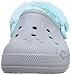 Crocs Unisex Men's and Women's Baya Lined Fuzz Strap Clog, Light Grey/Ice Blue, 6 US