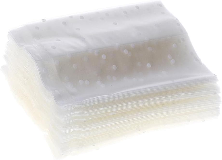 ATORSE 100 Pieces Plastic Biscuit Cookie Packaging Bags Candy Sealing Bag 5.5x8.5cm