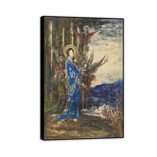 Toile Gustave Moreau Les épreuves tableau décoratif encadré pour salon vide