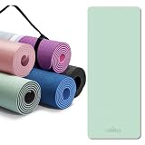 CAMBIVO Yoga Mat for Women Men Kids, Extra Thick Yoga Mat Double-Sided Non Slip, Professional TPE Yo