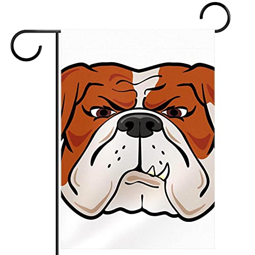 Drapeau de jardin bouledogue double face 30x45 cm pour décoration extérieure quatre saisons
