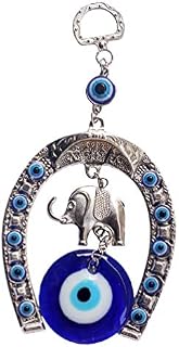 Garneck Turkish Blue Evil Eye with Lucky Elephant Wall Decor Amulet Hanging Ornaments Protection and Good Luck Charm Blessing Gift