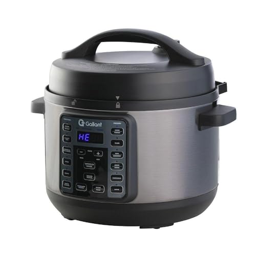 Panela de Pressão Elétrica Digital Gallant 4L GPP04 15 Funções Clique E Pronto Titanium 1000w 220v