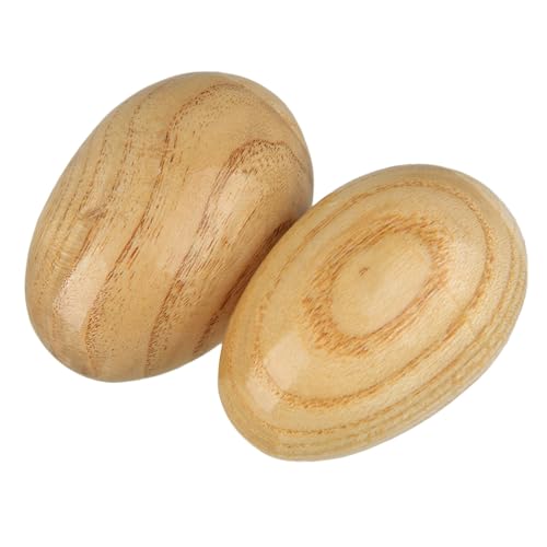 Lovermusic M20182800-A Finish Percussion Wooden Egg-Shaped Shakers Musical Instrument Tool Pack Of 2 thumb #2