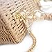 Handwoven Rattan vintage purse Bag Natural Chic Casual Handbag Beach Sea tote Basket Straw vacation Bag (Brown)