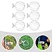 Mikikit 6Pcs Acrylic Shrimp Feeding Dish with Suction Cup Durable Aquarium Accessories for Easy Fish Feeding Compact Space Saving Design for Fish Tanks